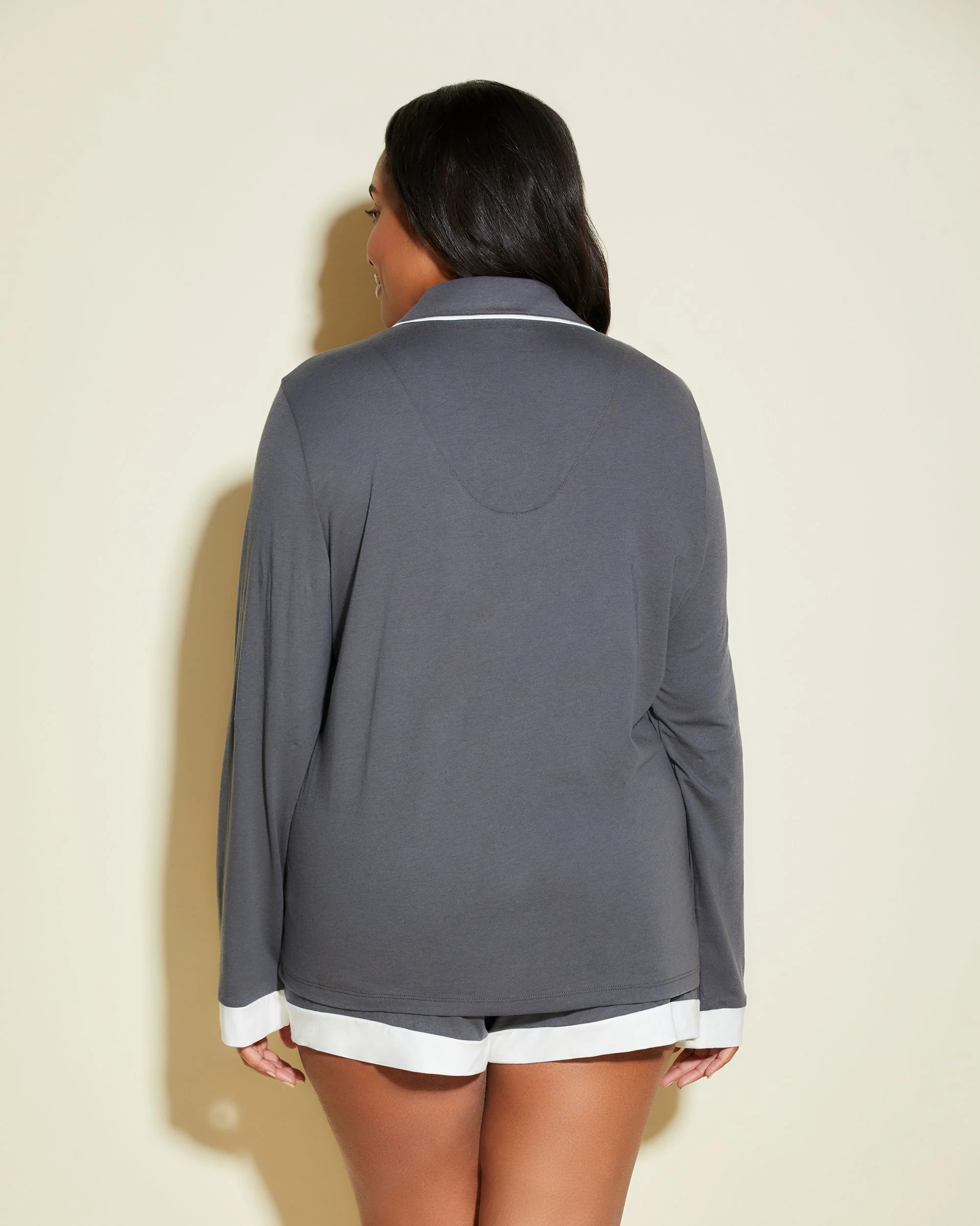 Bella Bridal Long Sleeve Top & Boxer Pajama Set - Image 4