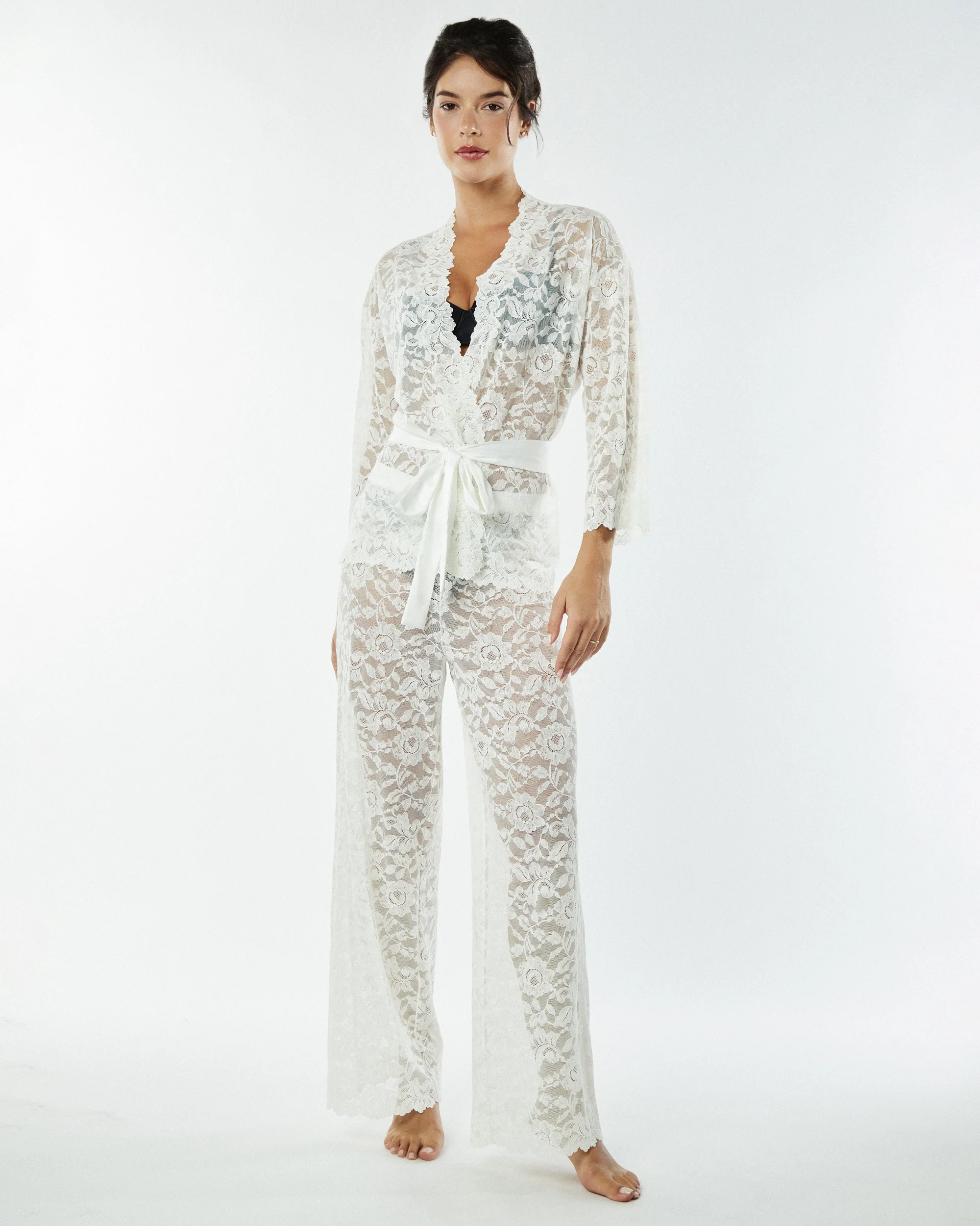Allover Lace Wide Sleeve Wrap - Image 3